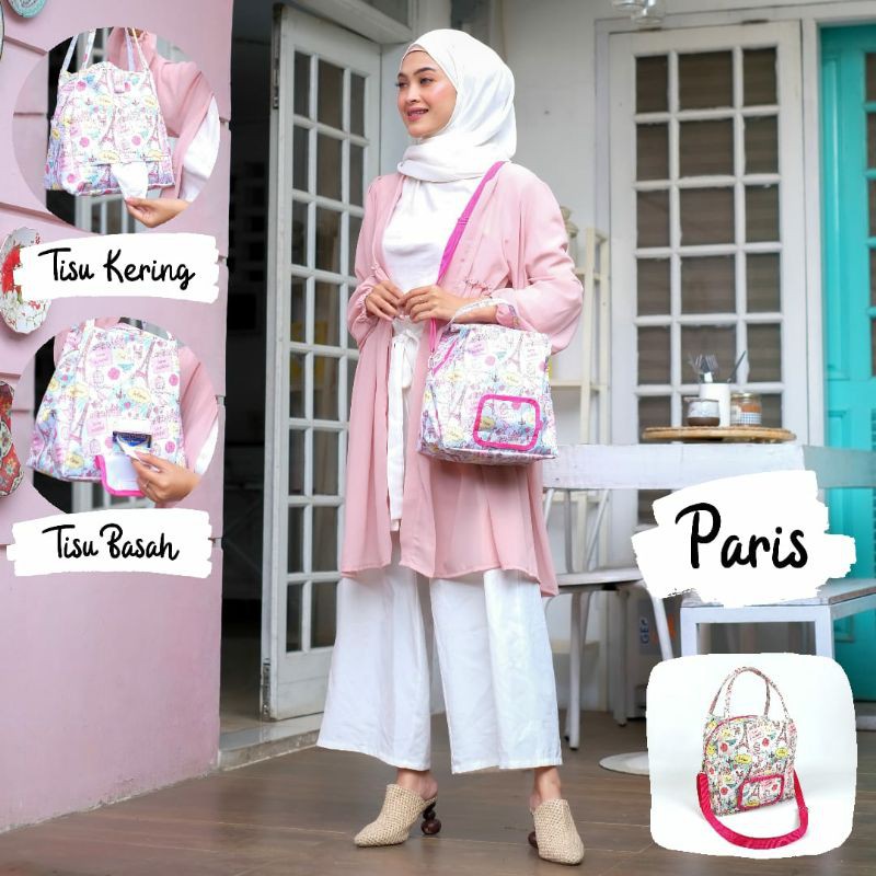 TAS MULTIFUNGSI NEW NORMAL Tissu basah dan kering traveling kit diapers bag murah kekinian