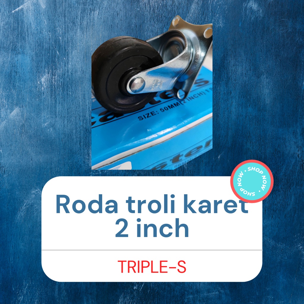 (Tipe HIDUP) Roda Lemari 2 inch Roda Karet 2 inch Roda Etalase 2 inch Roda Troli 2 inch / 5cm