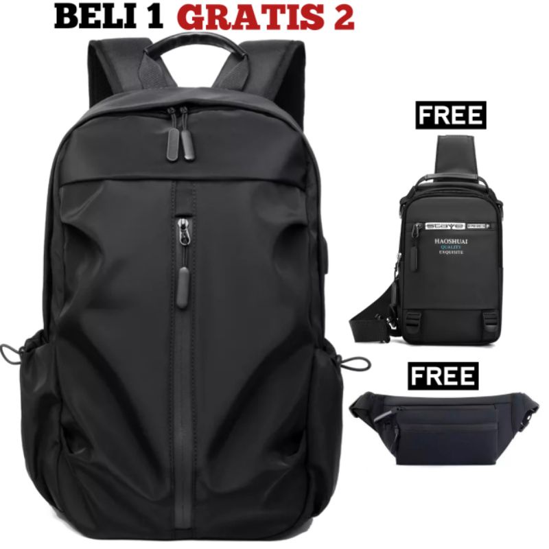 JS_BUY 1 GET 2 - Tas Pria ZB RDN 069 Distro Raindoz Bandung Ransel Punggung Backpack Cowok Keren Sek BRAN NB-Tp BJ