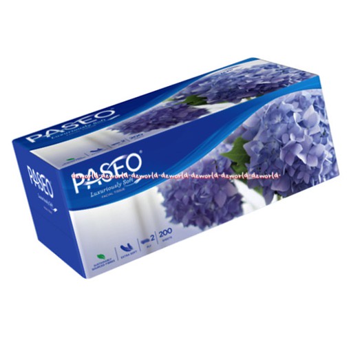 Paseo Luxuriously Soft Facial Tissue 200sheet Tissu Kotak Paseo Ungu Tisu Kemasan Kotak Lux Purple