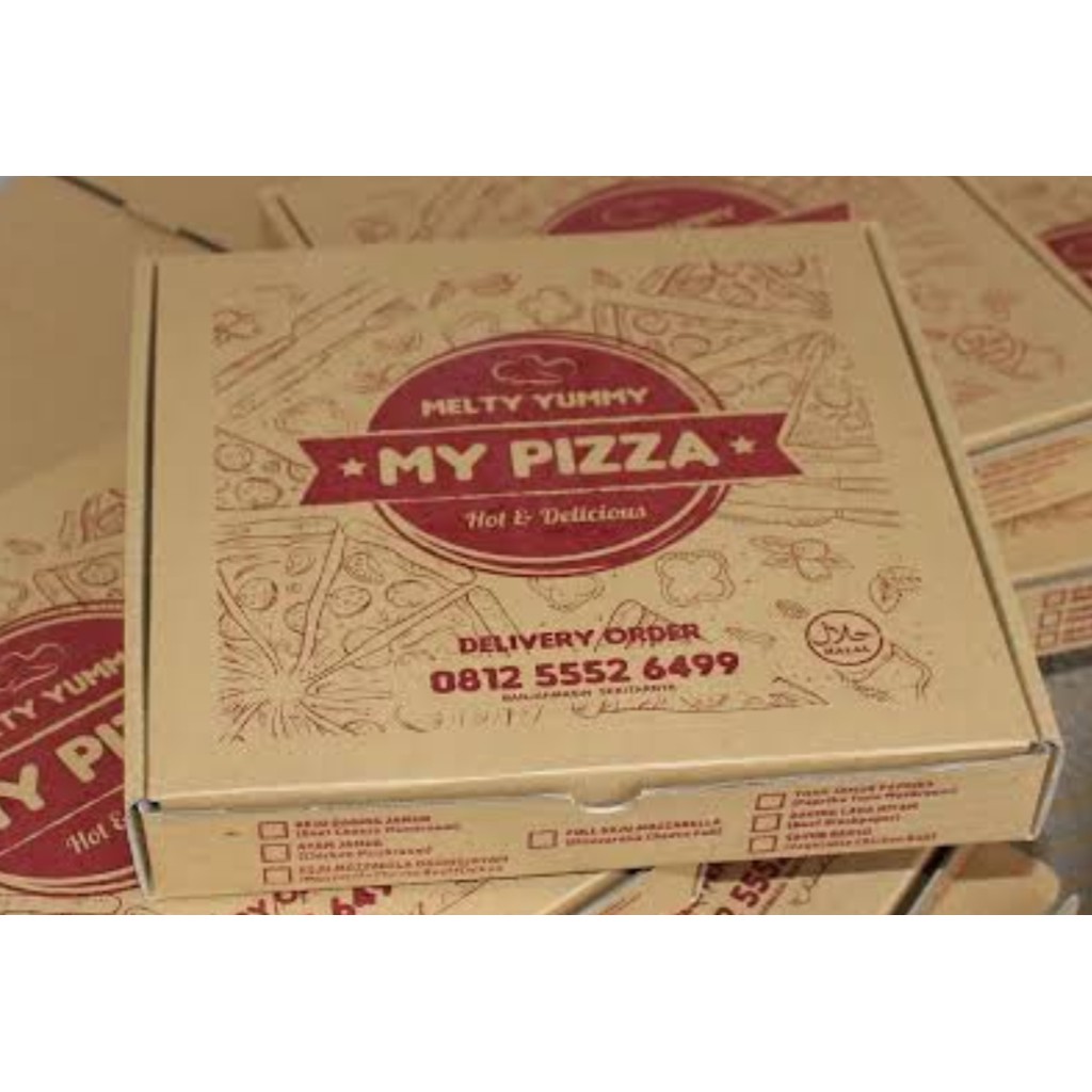 

BOX PACKING PIZZA HARGA PABRIK UK 25X25X5 CM BERKUALITAS