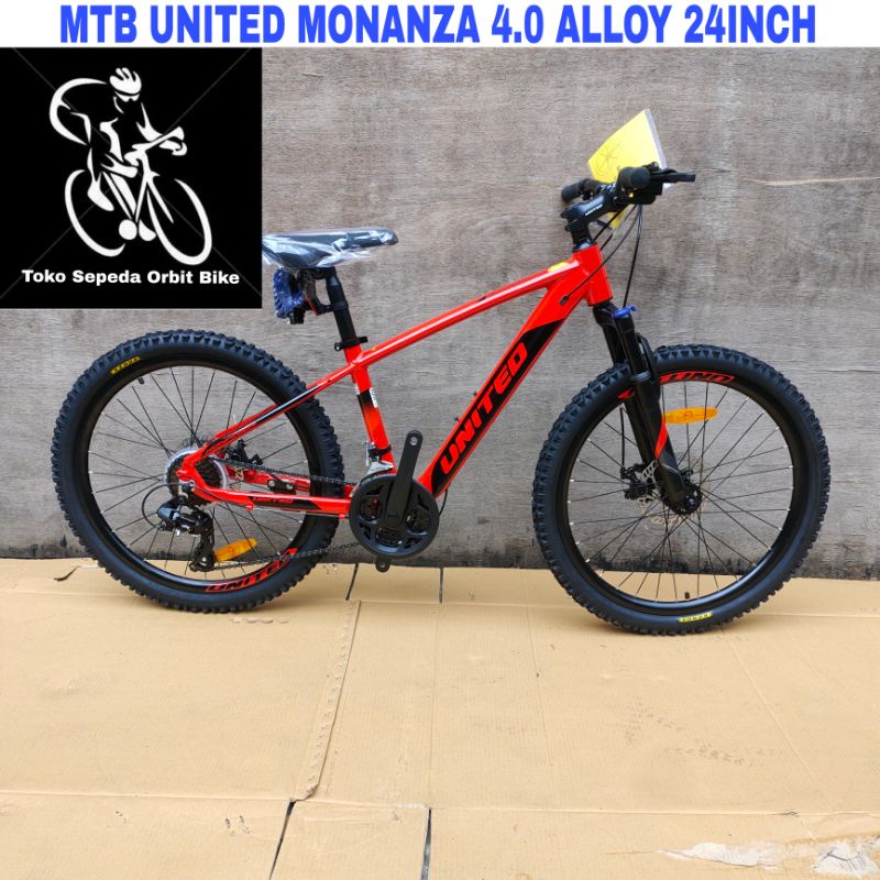 Sepeda Gunung MTB United Monanza 4.0 Alloy 24Inch 3X8Sp