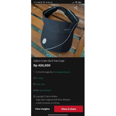 topi golf calvin klein