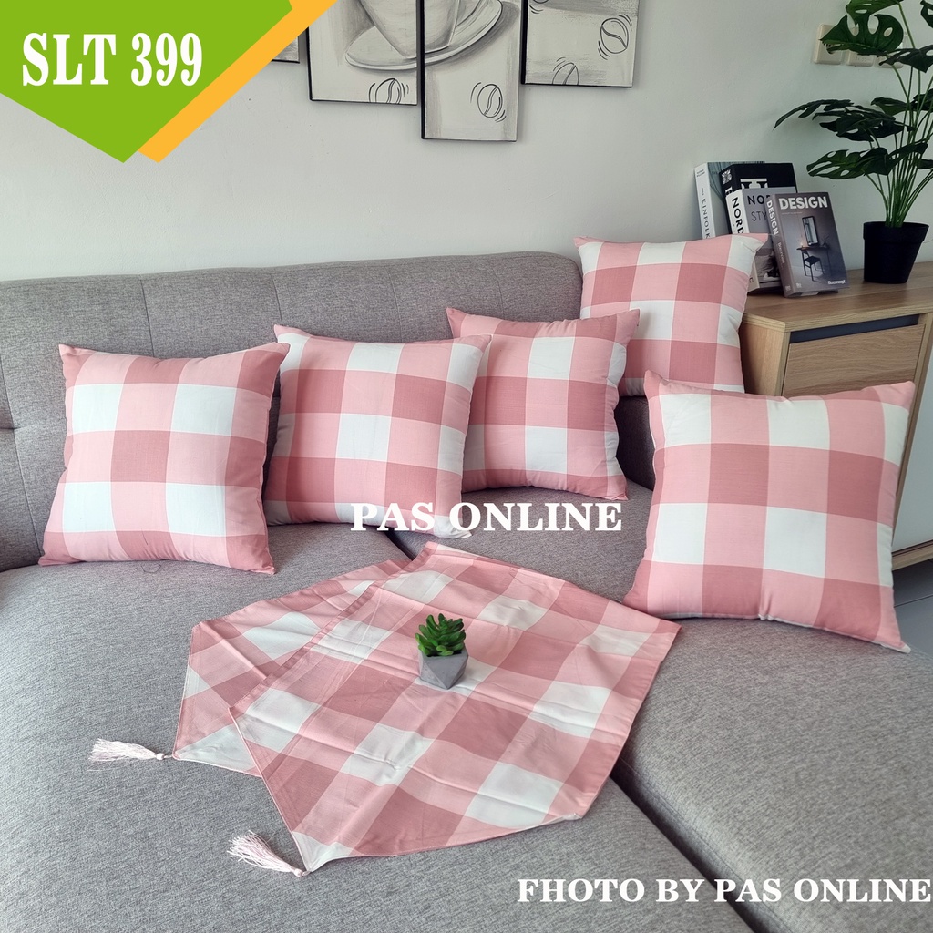 PAKET TAPLAK + SARUNG BANTAL SOFA 40X40