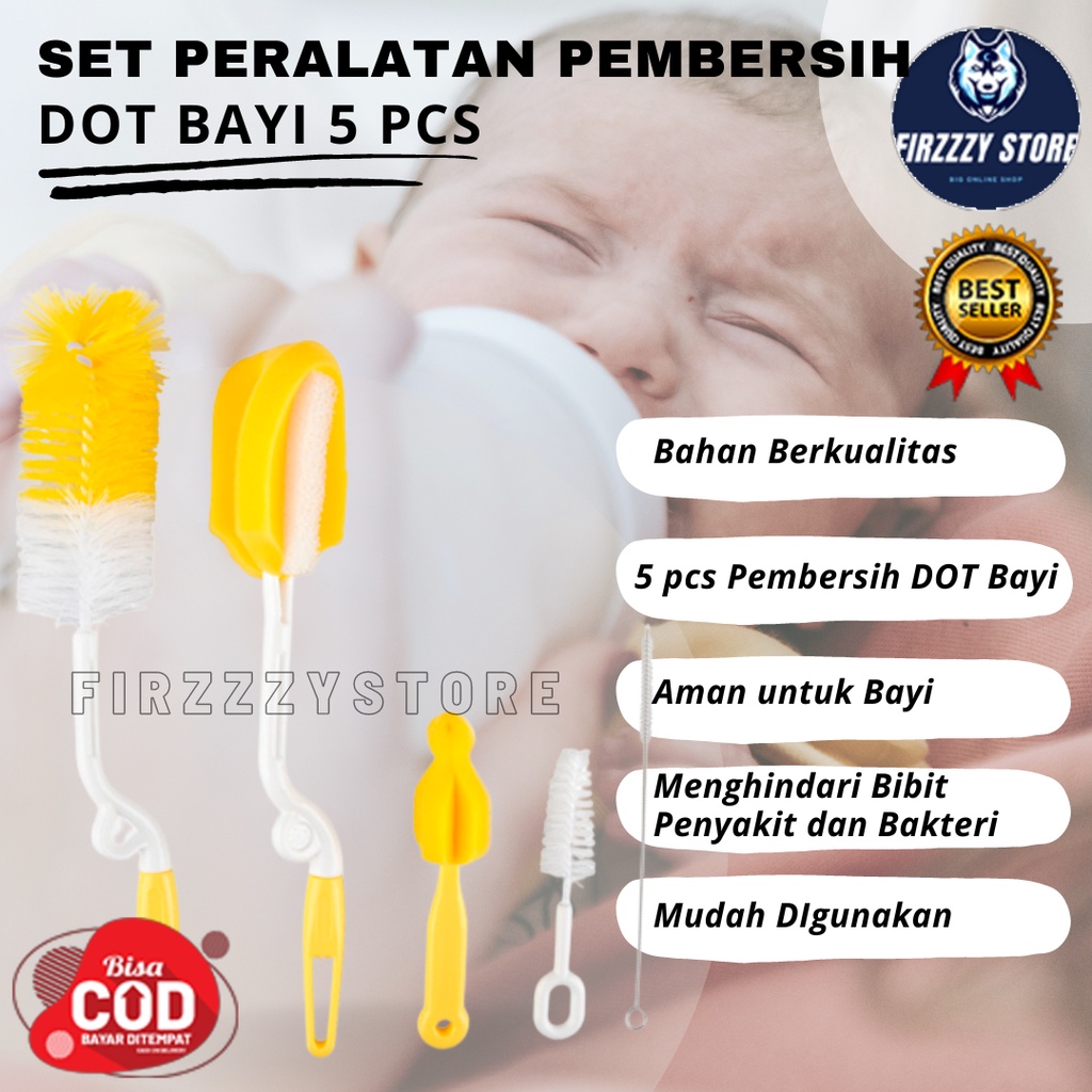 Set Peralatan Pembersih Dot Bayi 5 PCS