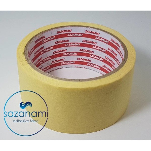 MASKING TAPE 2&quot; INCH x 15m Sazanami ISOLASI LAKBAN KERTAS - Kuning