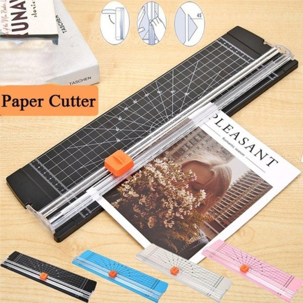Lanfy Alas Potong|Dengan Penggaris Presisi 4warna Pemotong Kertas Foto Kartu Scrapbook