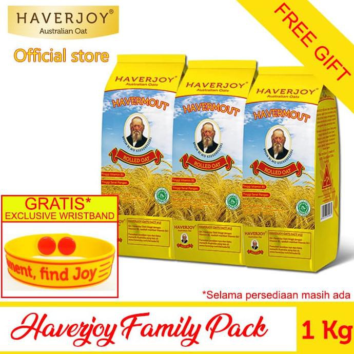 

Hot Produk Haverjoy Family Pack Rolled Oats 1kg - 3 Pcs
