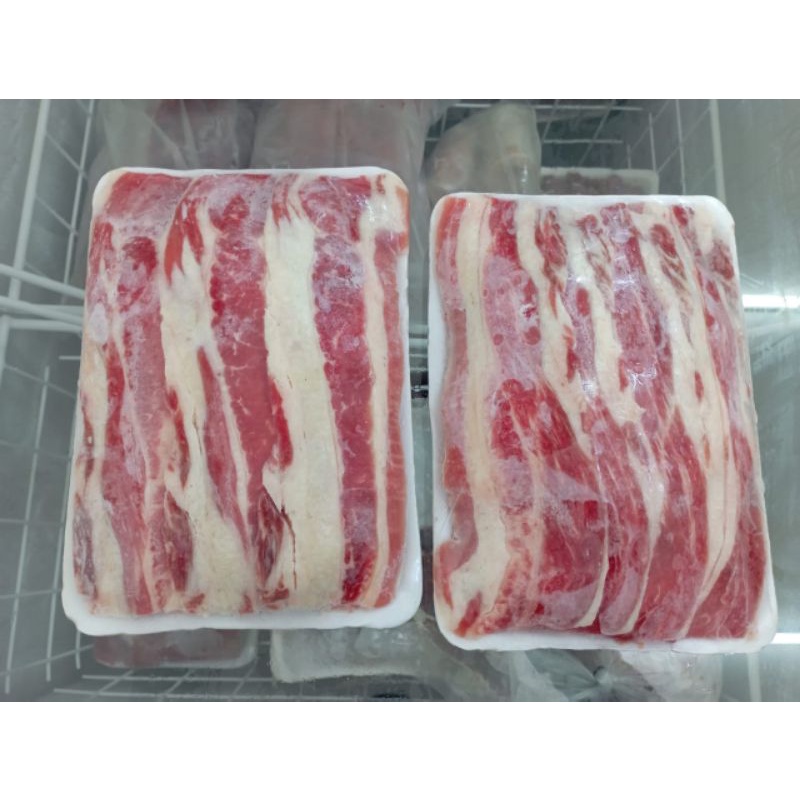 

Daging iris 500 gr Slice beef lemak Ausralia frozen food bekasi jakarta