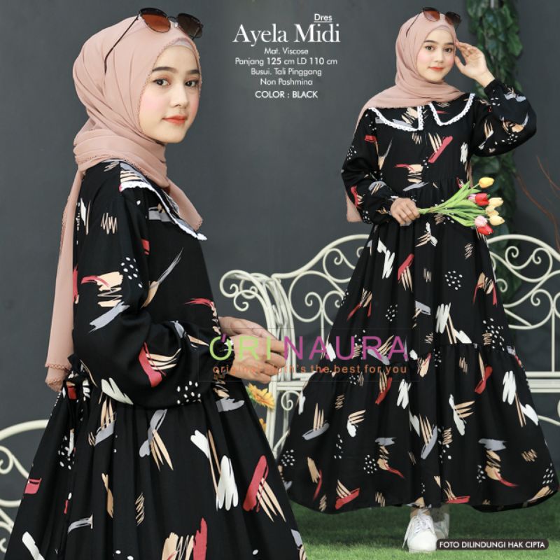 Ayela Midi dress Ori naura