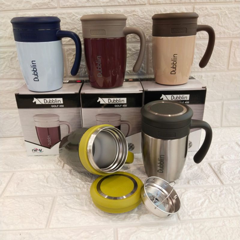 MUG DUBBLIN GELAS STAINLESS GOLF 450ML