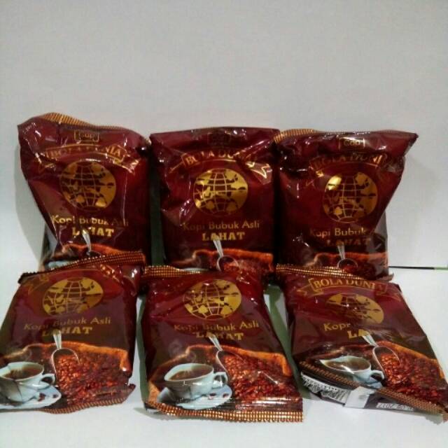 Kopi Bubuk Murni Cap Bola Dunia Asli Lahat Kemasan 50 gr