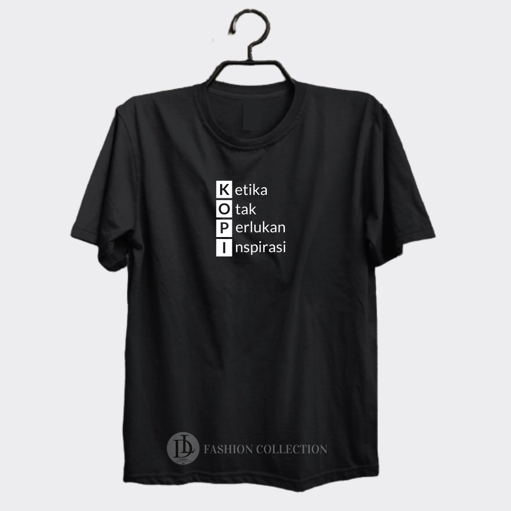 Kaos Pria Distro Kata-Kata Lucu 'KOPI' / Kaos kata-Kata Keren / Kaos Pria Dan Wanita
