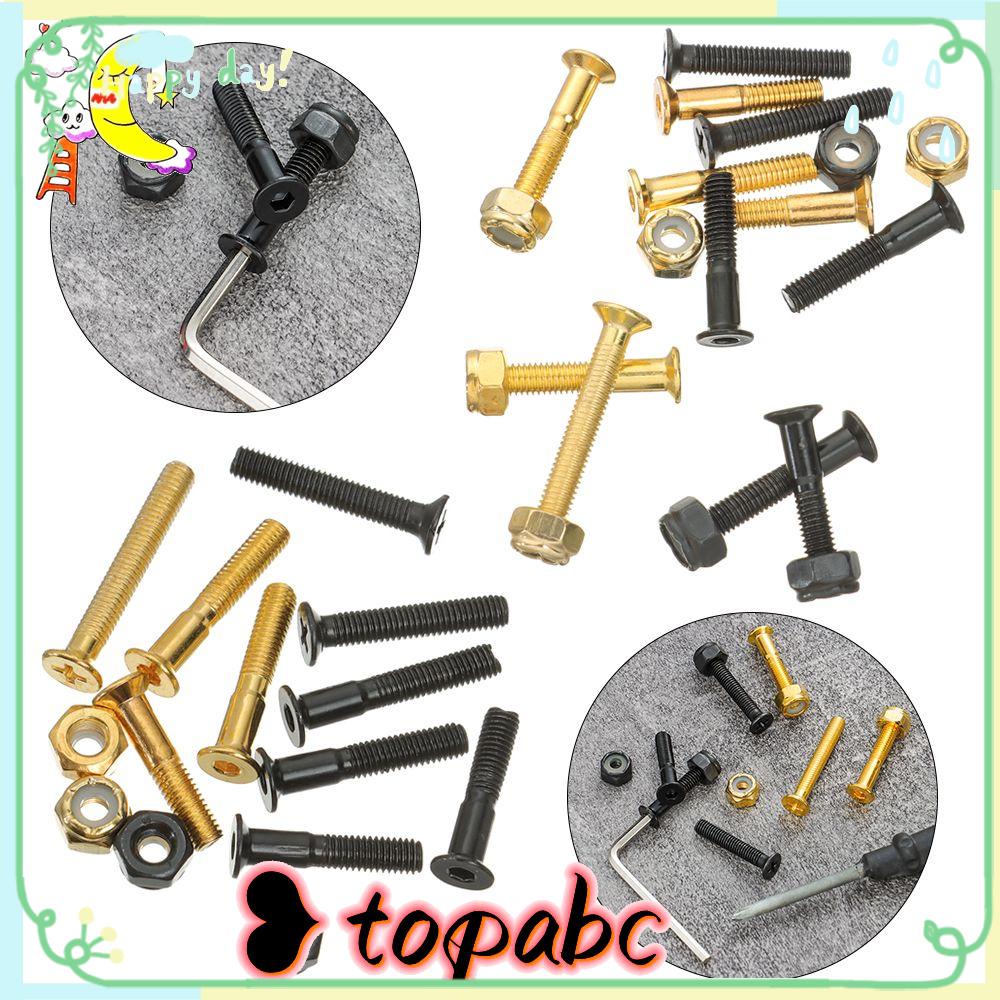 Top 8 Set Baut M5 Warna Hitam / Emas Untuk Skateboard Longboard