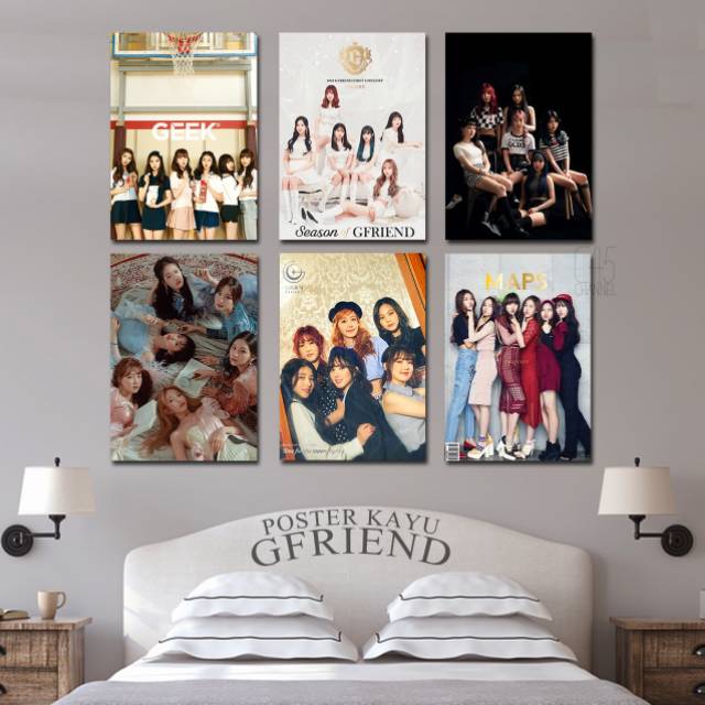 Poster Foto GFRIEND All Member Hiasan Dinding Kamar Cewek Girl Group Korea Dance Pop Artis K-pop