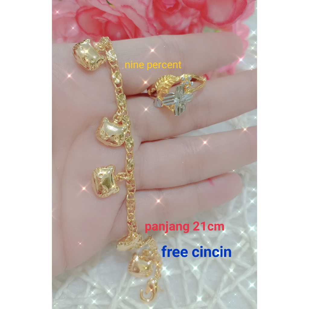 PROMO GELANG PERHIASAN WANITA FREE CINCIN