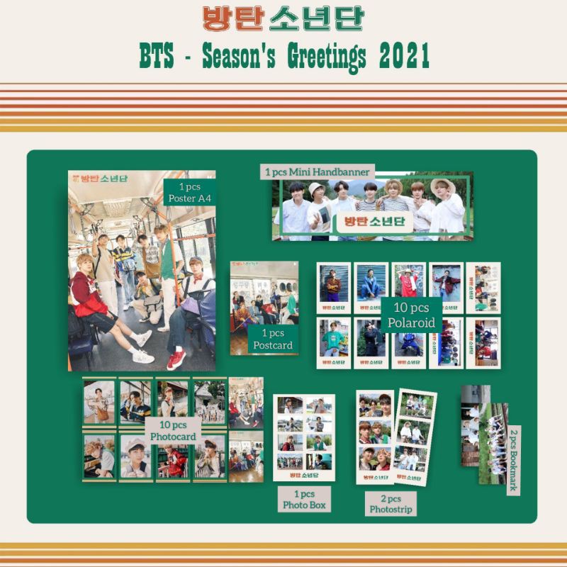 (READY STOCK) FANKIT BTS SEASON GREETING 2021/ PAKET BTS SEASON GREETING 2021/ BTS FULL MEMBER