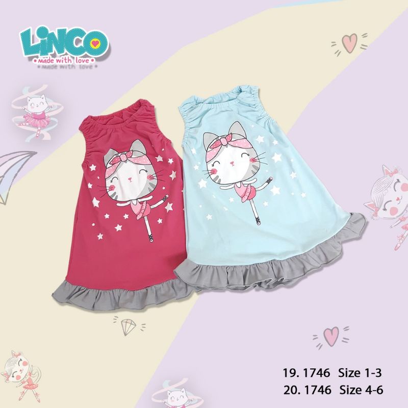 LINCO DRESS KERUT CAT BALLERINA 4-6