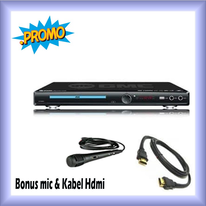 DVD Player GMC HDMI 5.1 GMC DVD Player Bonus Mic Dan kabel Hdmi