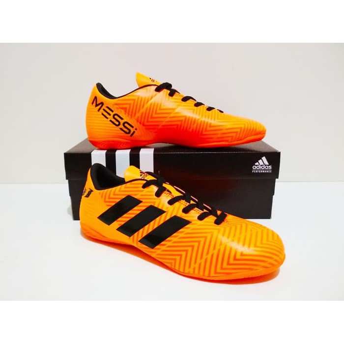 Olahraga SEPATU FUTSAL Adidas NEMEZIZ IC New Grade Ori (Orange Black)