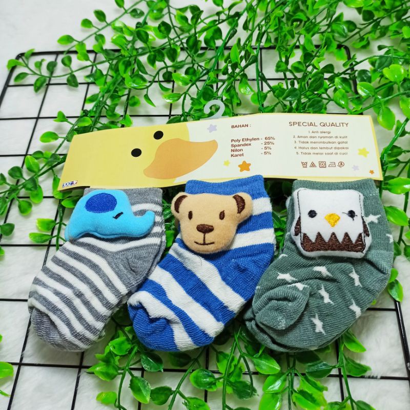 Kaus Kaki bayi Laki laki Boneka Size 0-5bulan