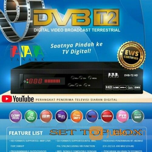 Set Top Box DVB-T2 Digital Tanaka Versi Terbaru - Garansi 1 Tahun ORIGINAL NEW PROM0