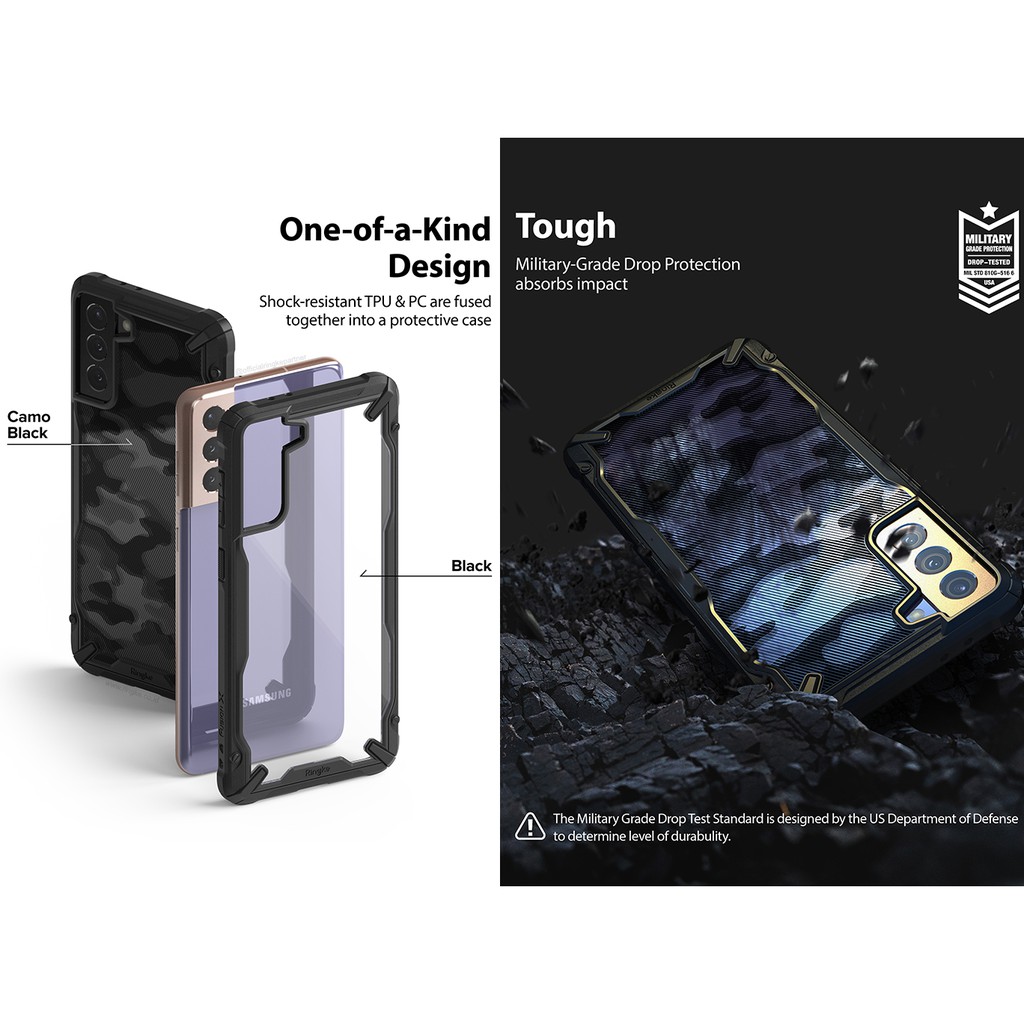 Ringke Samsung Galaxy S21 / S21 Plus / S21 Ultra Fusion X Softcase Anti Crack Hybrid Military Drop