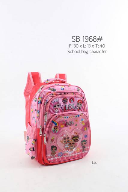 MOMBABY1 Tas Ransel Karakter Anak Hologram Confetti atau Tas Ransel Sekolah Anak Hologram