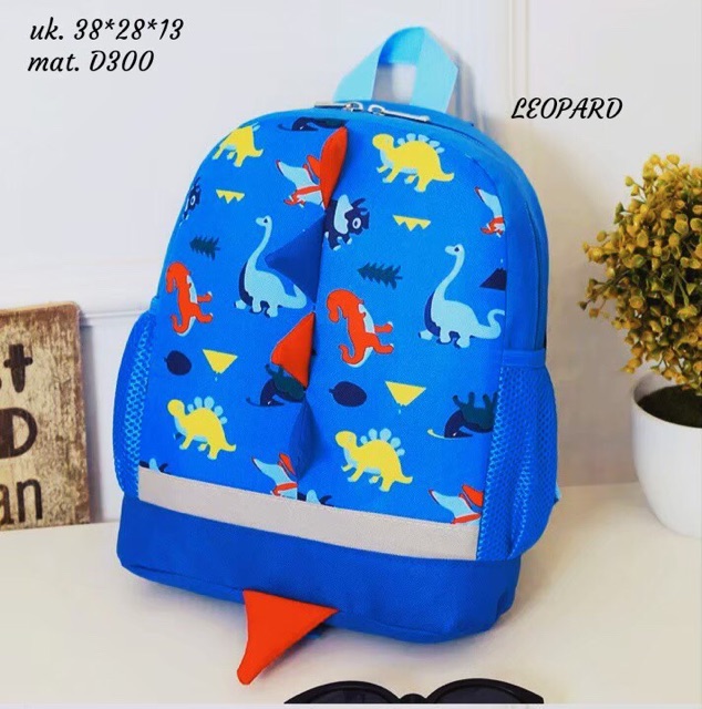 New Backpack For Kids DYNOSAUR /tas ransel motif hewan purba /tas anak playground