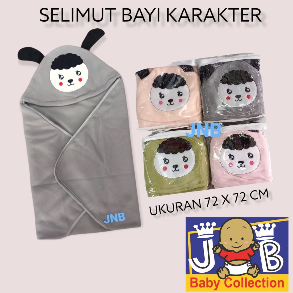 Selimut Topi Bayi Tebal Boboko Double 72x72 Cm Premium Blanket Tebal Baby Blanket Karakter Tas