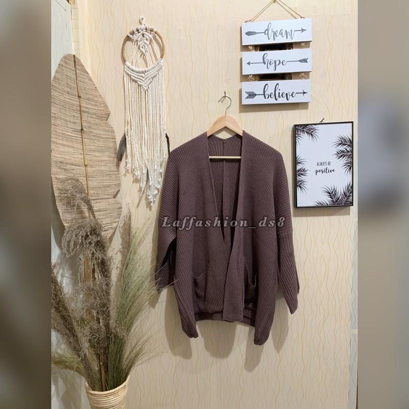 KARDIGAN OVERSIZE | OVERSIZE PREMIUM | CARDY OVERSIZE | KARDIGAN TEBAL-Burgandy