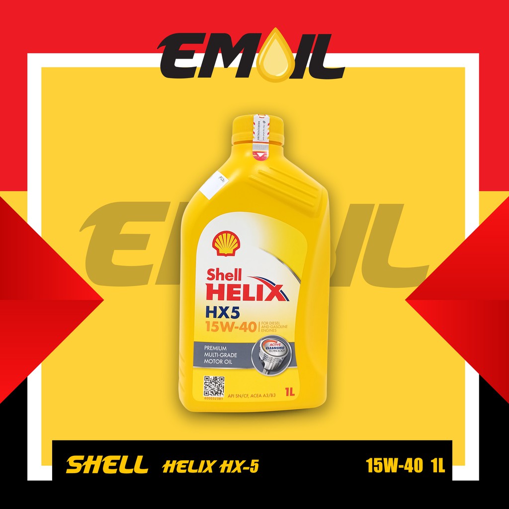 OLI SHELL HX5 15W-40 GALON 1 LITER VERIFIED QR BARCODE OK