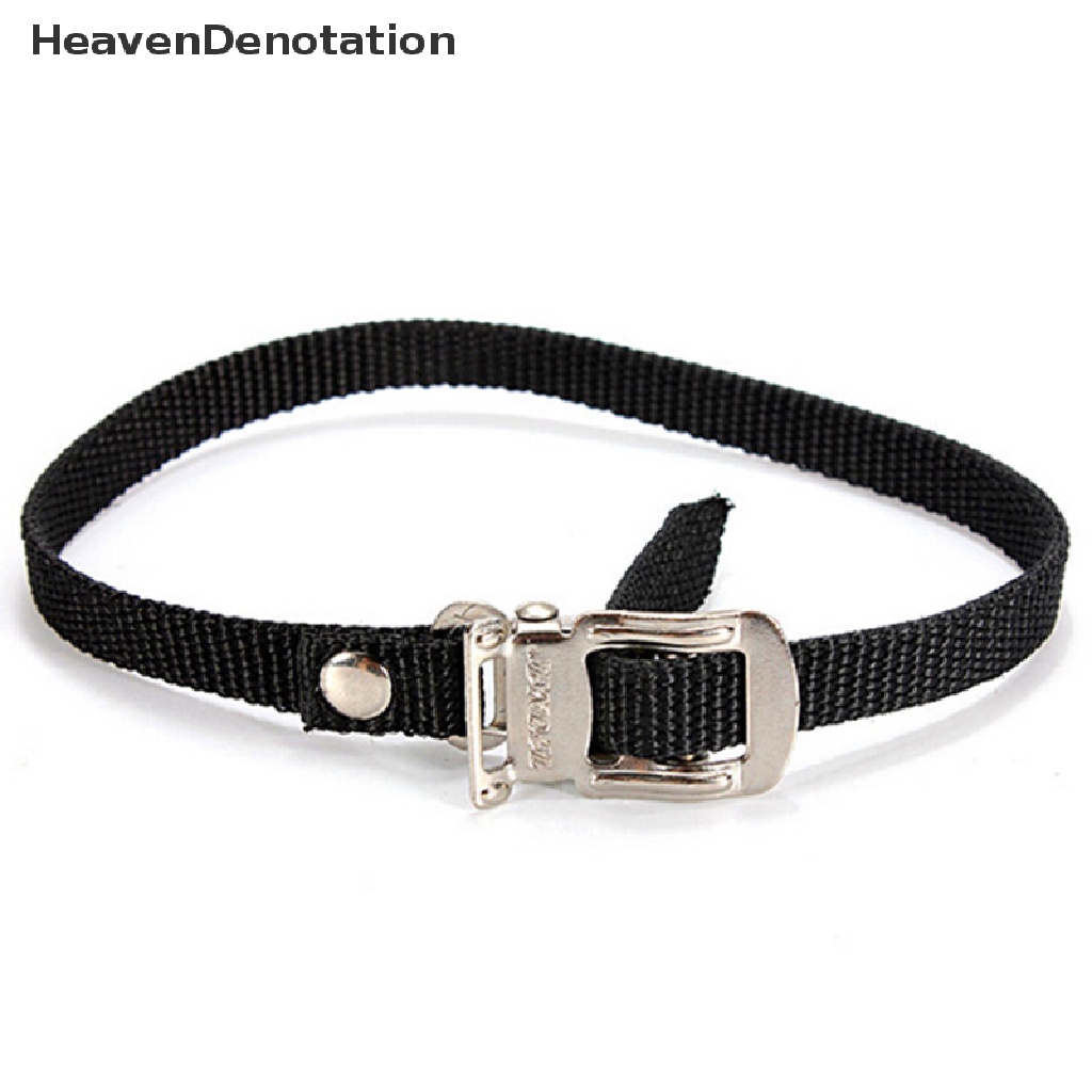 [HeavenDenotation] 2 PCS Mountain Rope Bike Pedal Replacement Cycle Toe Straps Black Nylon Security Fit
