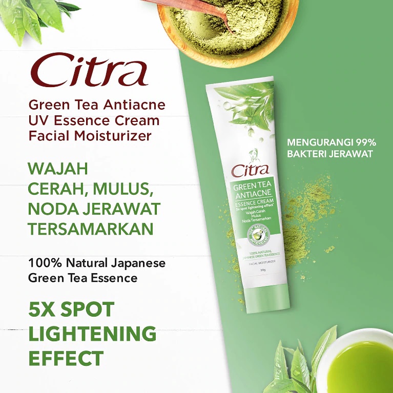 CITRA GREEN TEA ANTIACNE GLOW UV ESSENCE CREAM 40 GR