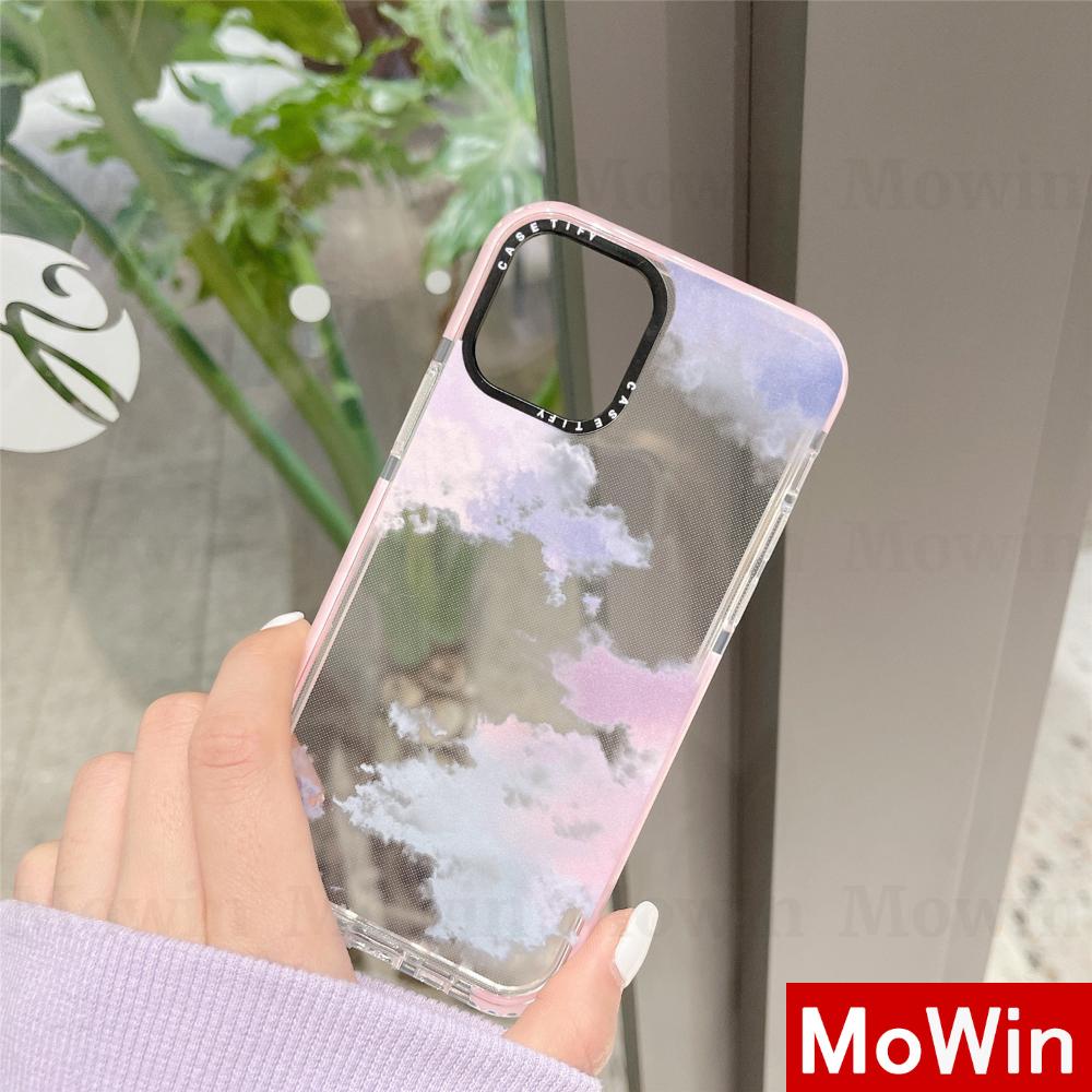 Mowin - iPhone Case Silicone Soft Case Clear Case Shockproof Protection Camera Frame Pink Purple Clouds Cute Style For iPhone 12 Pro Max 7plus XS Max 11 MAX mini 8plus Xr SE Pro SE2020 iphone 12