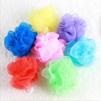 Bath Ball Sponge Motif Bola Bunga / Spon Mandi - WARNA RANDOM