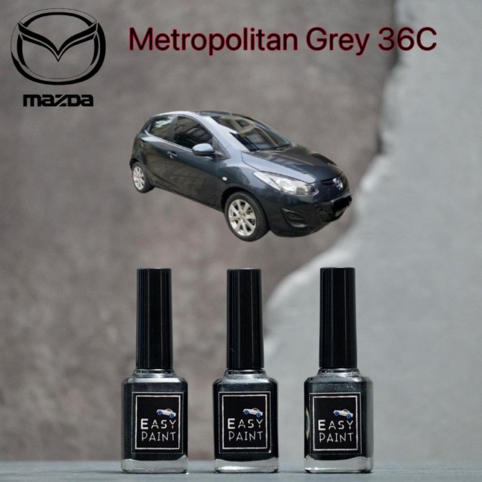 

Cat Oles Metropolitan Grey 36C Mazda 2 Abu Tua Metalik