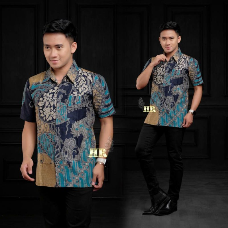 SERAGAM KERJA NEW ARRIVAL DISTRO BATIK PRIA BORDIR SOGAN HRBO26 BATIKAF NOTARTO BATIK