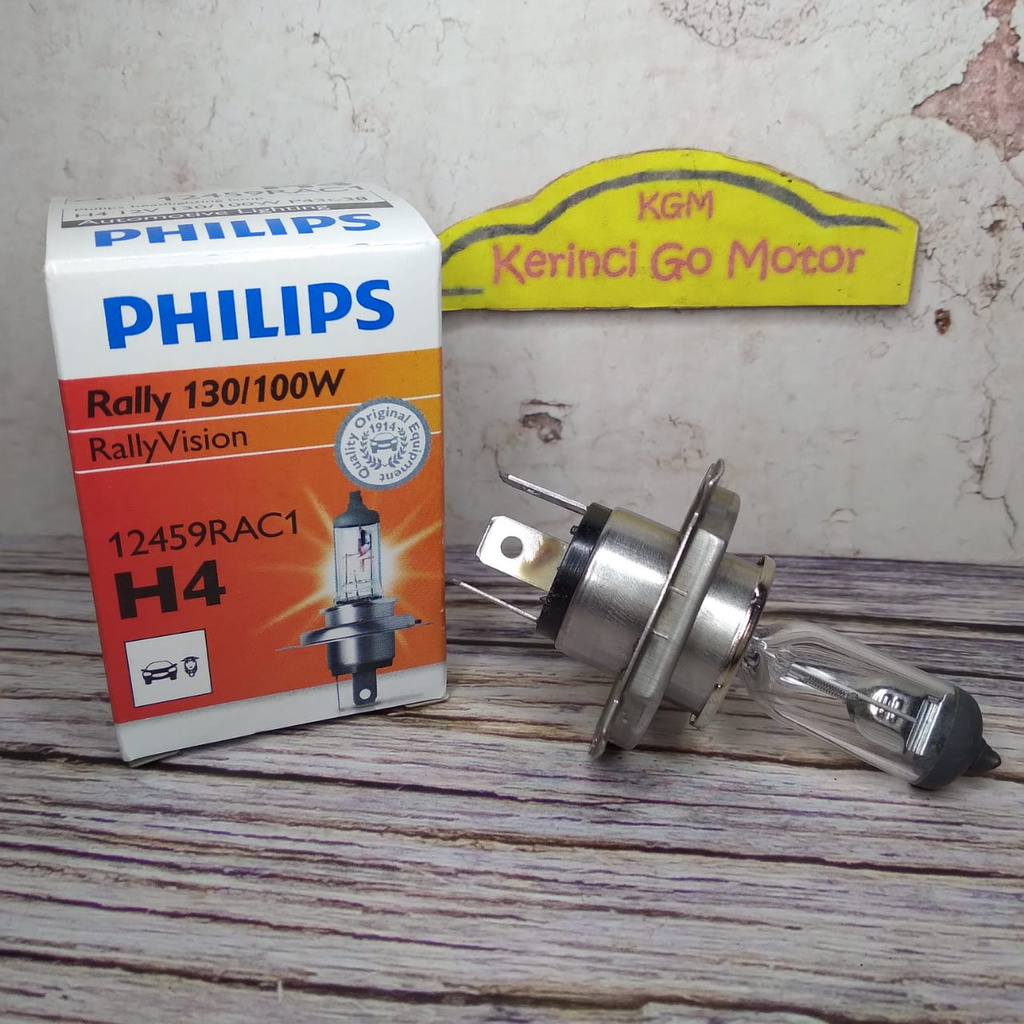 Bohlam Halogen Philips H4 12V 130/100W 12459RAC1 - Lampu Philip H4