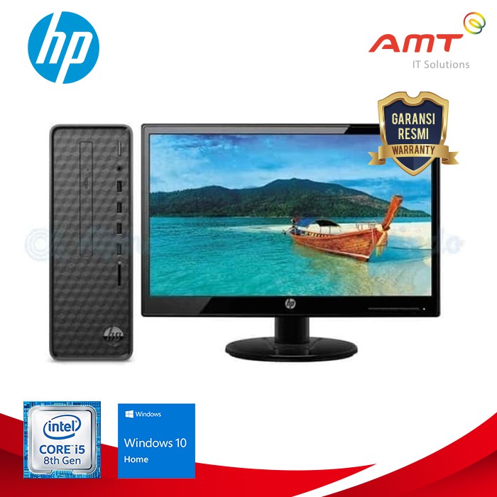HP Slim PC Desktop S01-pD0106d i5-8400 4GB 1TB DVDRW 18.5in Win 10