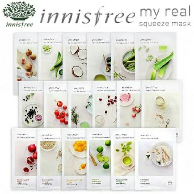 READY!!!!! Innisfree My Real Squeeze Sheet Mask 100%