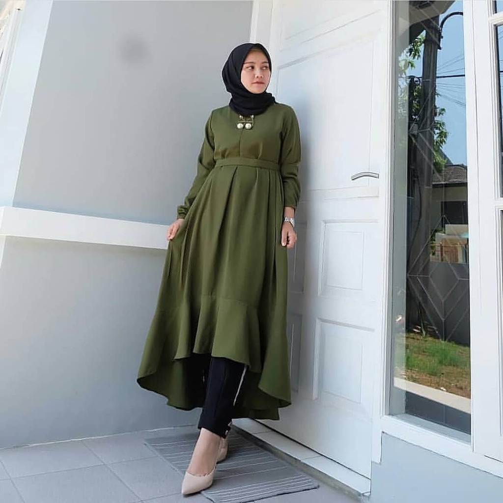 Baju tunik wanita terbaru 2020/Tunik Nada GamisDressTunikMaxiOuter