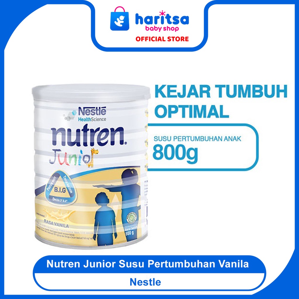 NESTLE Nutren Junior Susu Pertumbuhan Vanila 1-10 tahun Kaleng 400g 800g