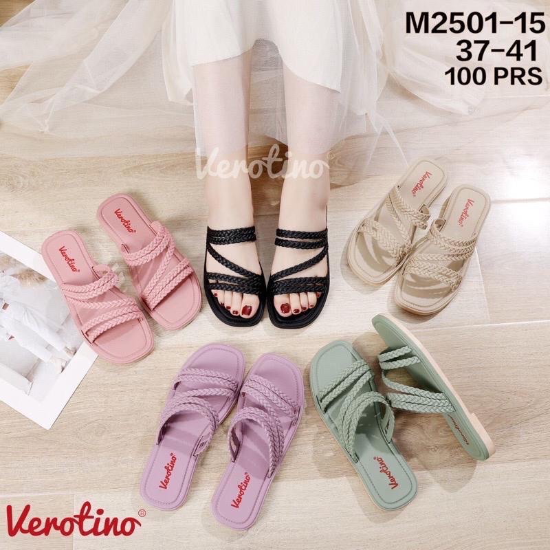 Sandal Slop jelly Verotino  M2501, Sandal Slop Anyam zigzag Terbaru