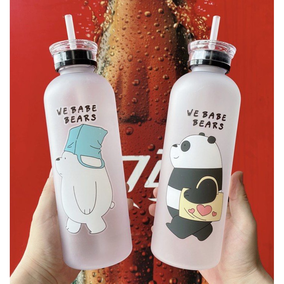 Botol Minum 1 Liter We Bare Bear / Botol Minum 1000ml We Bare Bear