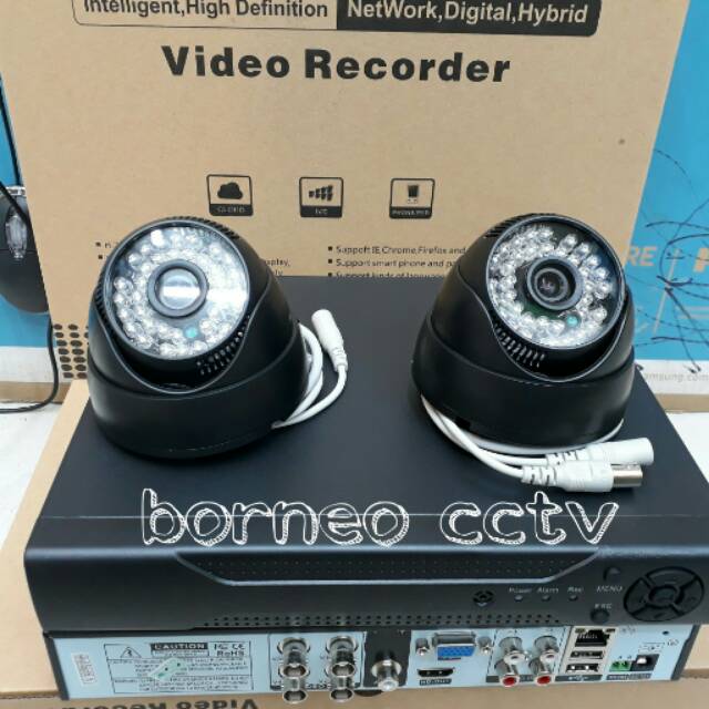 PROMO PAKET CCTV HD 4CHANNEL 2CAMERA 1.3MP 720P KUALITAS BAGUS