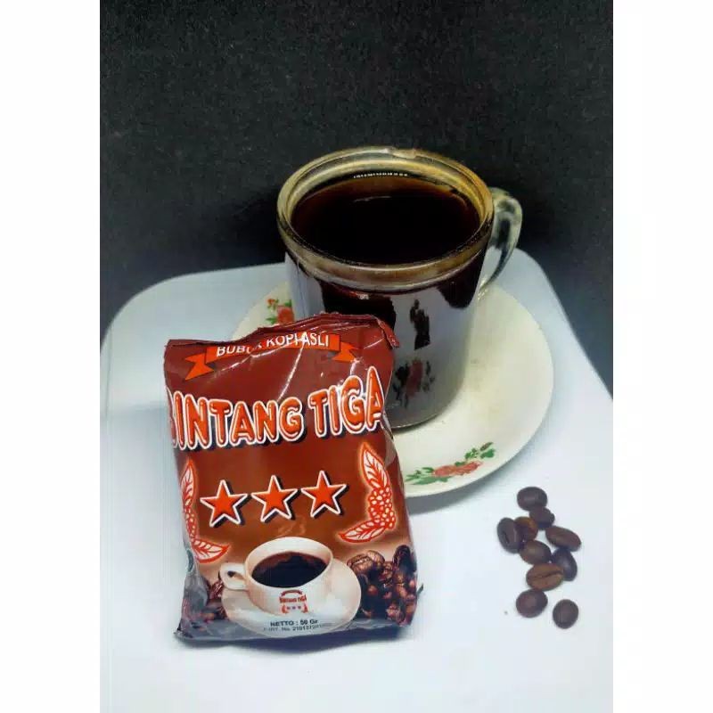 

KOPI Bubuk Khas Minang Cap BINTANG TIGO 50 gr Asli Solok Sumatra Barat
