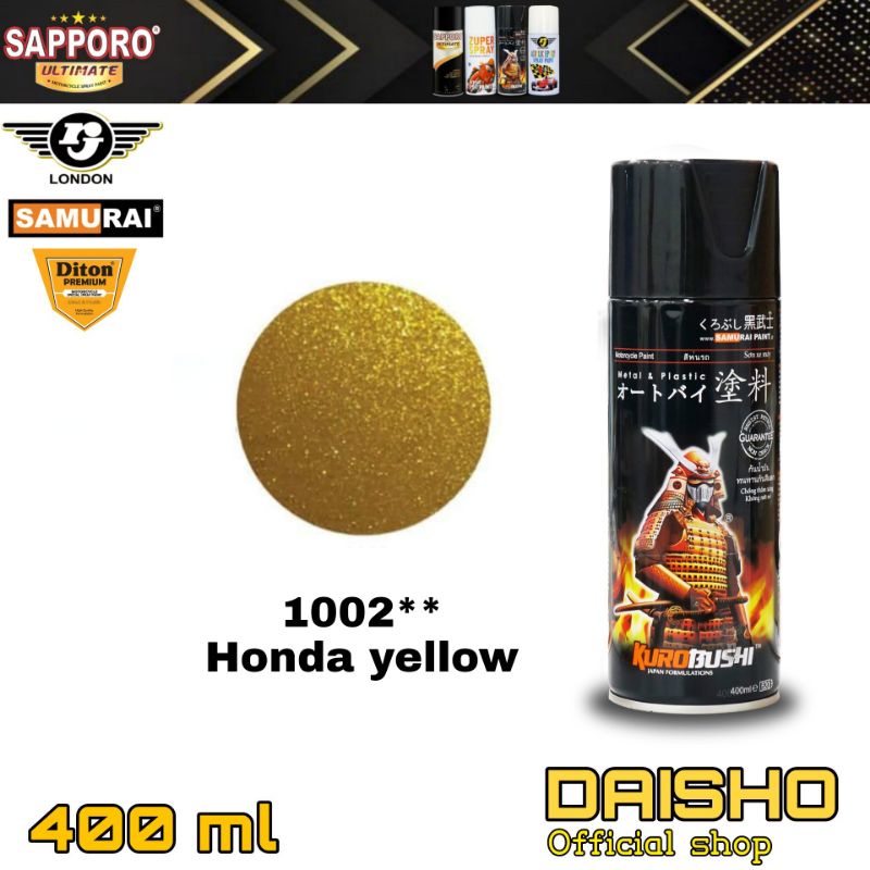 samurai paint 400cc warna kuning honda yellow 1102 cat semprot spray