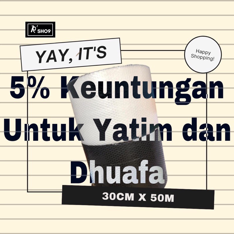 

Bubble Wrap Eceran Murah Ukuran 30 Cm x 10 Meter.