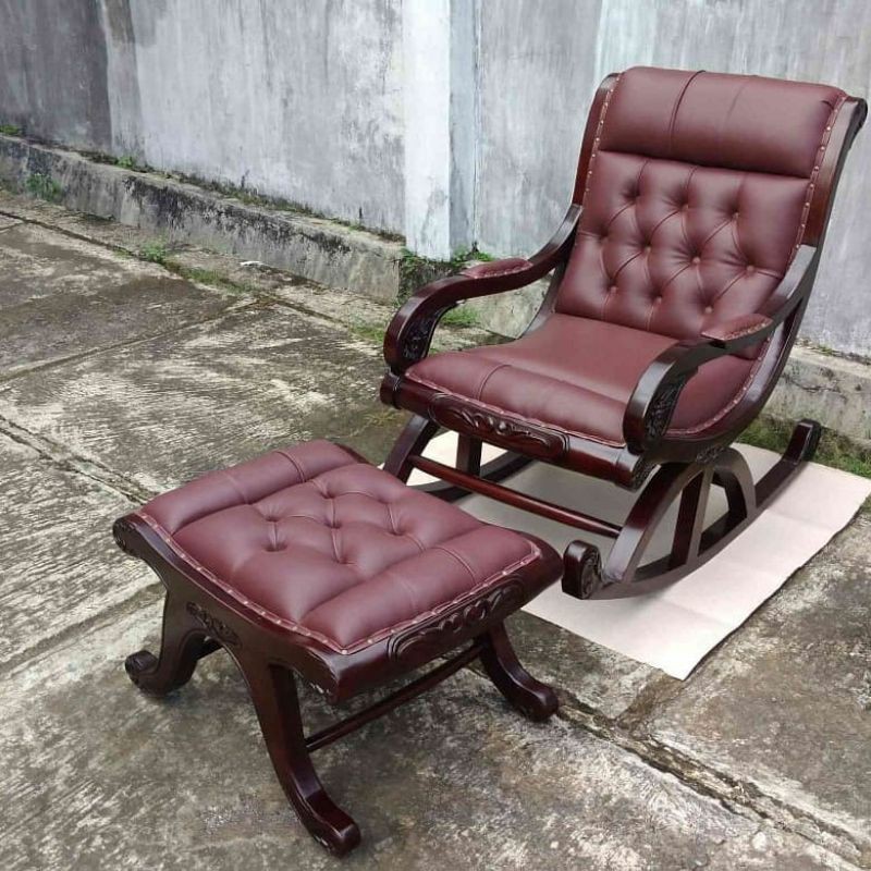 Kursi goyang ukir jati. Kursi goyang jati. Kursi goyang/kursi santai